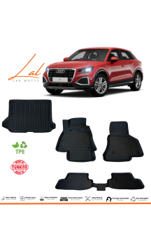 Audi Q2 2016 Sonrası 3D Havuzlu Paspas Bagaj Havuzu Seti