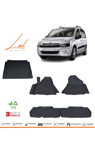 Citroen Berlingo 3D Havuzlu Paspas Bagaj Havuzu Seti 2008-2019 - 0