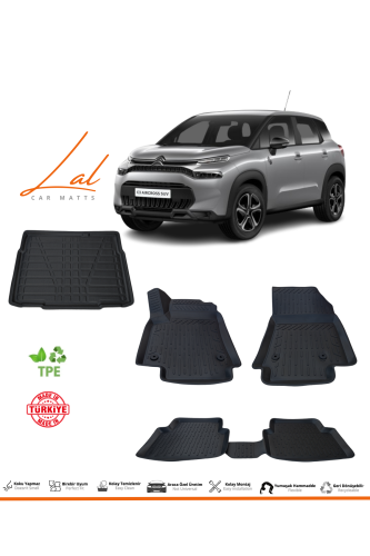 Citroen C3 Aircross 3D Havuzlu Paspas Alt Kademe Bagaj Havuzu Seti - 0