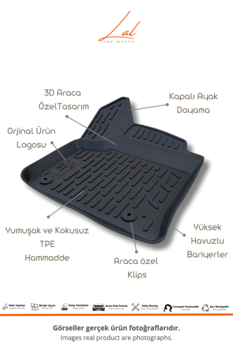 Citroen C4 X Elektrikli 3D Havuzlu Paspas Bagaj Havuzu Seti 2023+ - 2