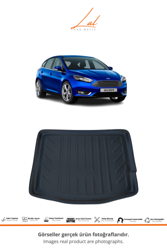 Ford Focus 4 Hatchback Kalın Stepne (2015-2018) 3D Havuzlu Paspas Bagaj Havuzu Seti - 3