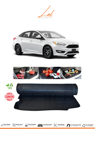 Ford Focus 4 Sedan (2015-2018) İnce Stepne 3D Bagaj Havuzu - 0