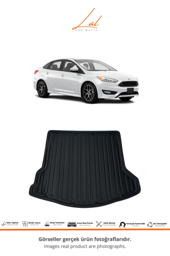 Ford Focus 4 Sedan İnce Stepne (2015-2018) 3D Havuzlu Paspas Bagaj Havuzu Seti - 3