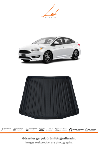 Ford Focus 4 Sedan Kalın Stepne (2015-2018) 3D Havuzlu Paspas Bagaj Havuzu Seti - 3