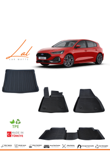 Ford Focus 5 Hatchback 2019+ ( Tamir Kitli ) 3D Havuzlu Paspas Bagaj Havuzu Seti