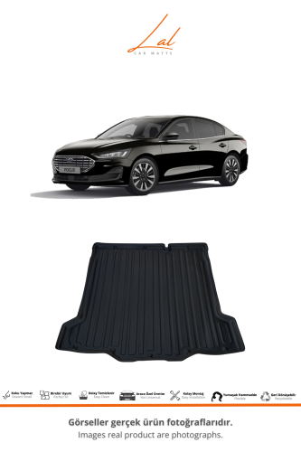 Ford Focus 5 Sedan 2019+ İnce Stepne 3D Havuzlu Paspas Bagaj Havuzu Seti - 3