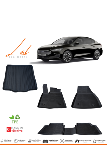Ford Focus 5 Sedan 2019+ (Tamir Kitli) 3D Havuzlu Paspas Bagaj Havuzu Seti