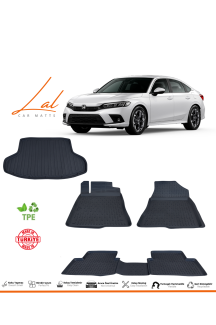 Honda Civic Fe1 2022 Sonrası 3D Havuzlu Paspas Bagaj Havuzu Seti