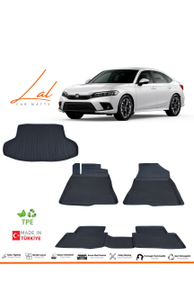 Honda Civic Fe1 2021+ 3D Havuzlu Paspas Bagaj Havuzu Seti