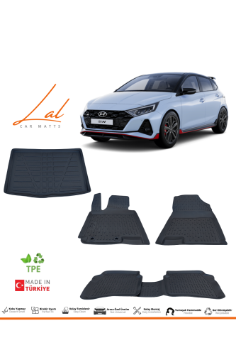 Hyundai i20 2020+ Elite Plus N Paket 3D Havuzlu Paspas Alt Kademe Bagaj Havuzu Seti - 0