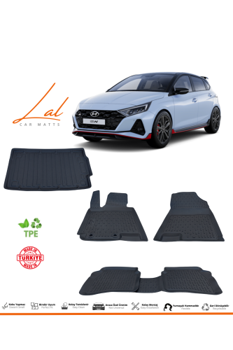 Hyundai i20 2020+ (Elite Plus-N Paket) 3D Havuzlu Paspas Üst Kademe Bagaj Havuzu Seti - 0