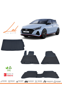 Hyundai i20 2020+ (Elite Plus-N Paket) 3D Havuzlu Paspas Üst Kademe Bagaj Havuzu Seti