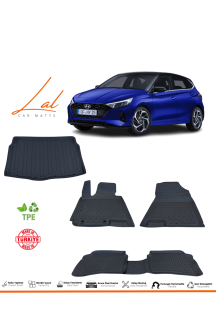 Hyundai İ20 2020+ (Style-Elite-Jump Paket) 3D Havuzlu Paspas Bagaj Havuzu Seti