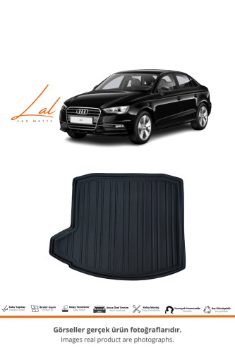 Lal Audi A3 Sedan 2013-2020 Model Uyumlu 3D Bagaj Havuzu - 1