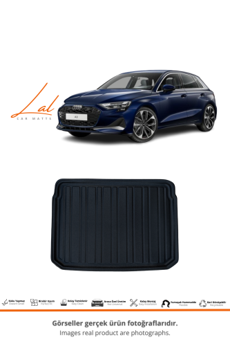 Lal Audi A3 Sportback Uyumlu 3D Bagaj Havuzu Alt Bagaj - 1