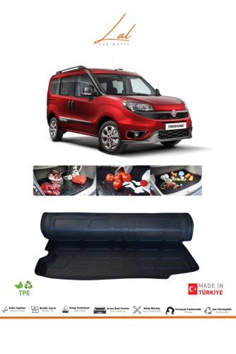 Fiat Doblo Koltuklu Van 2010-2023 3D Bagaj Havuzu - 0