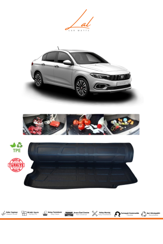 Lal Fiat Egea Sedan Uyumlu 3D Bagaj Havuzu - 0