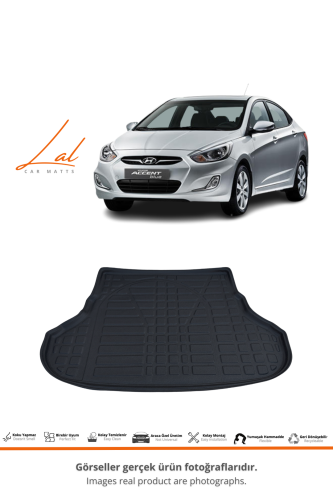 Lal Hyundai Accent Blue Sedan 2011 Sonrası Uyumlu 3D Bagaj Havuzu - 1