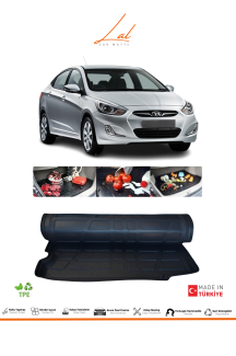 Lal Hyundai Accent Blue 2011+ 3D Bagaj Havuzu