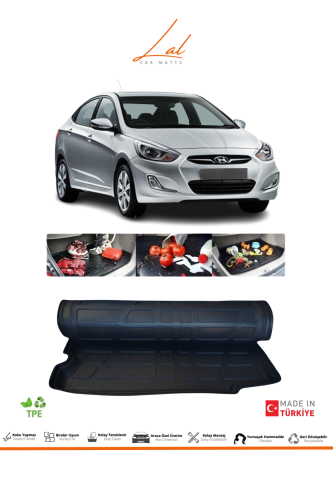 Lal Hyundai Accent Blue 2011+ 3D Bagaj Havuzu - 0