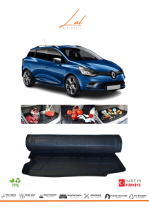 Lal Renault Clio 4 Sport Tourer Düşük Zemin 3D Bagaj Havuzu 2012-2019