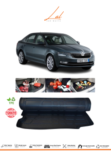 Lal Skoda Octavia 2013-2020 Uyumlu 3D Bagaj Havuzu