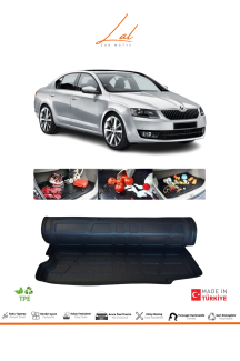 Lal Skoda Octavia 3D Bagaj Havuzu 2013-2020