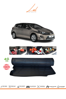 Lal Toyota Auris 2013-2019 Uyumlu 3D Bagaj Havuzu