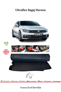 Lal Volkswagen Passat B8 2015 Sonrası Uyumlu 3D Bagaj Havuzu