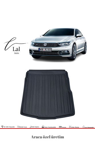 Lal Volkswagen Passat B8 2015 Sonrası Uyumlu 3D Bagaj Havuzu - 1