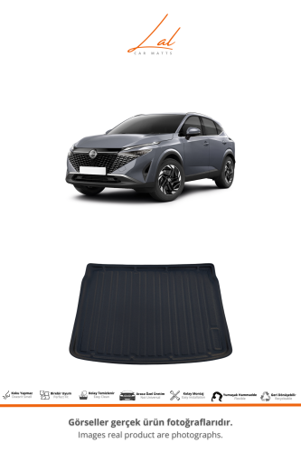 Nissan Qashqai Benzinli 3D Havuzlu Paspas Üst Kademe Bagaj Havuzu Seti 2022+ - 3