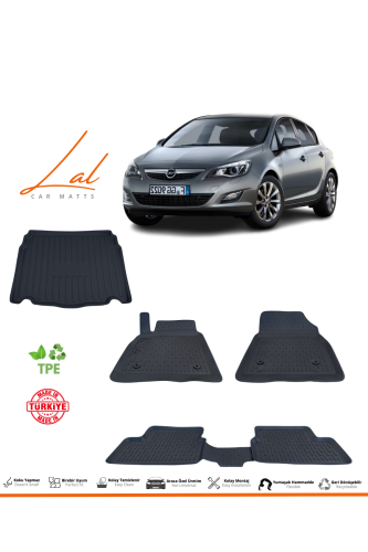 Opel Astra J Hatchback 2010-2019 3D Havuzlu Paspas Bagaj Havuzu Seti - 0