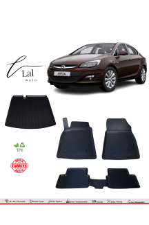 Opel Astra J Sedan 2010-2019 3D Havuzlu Paspas Bagaj Havuzu Seti