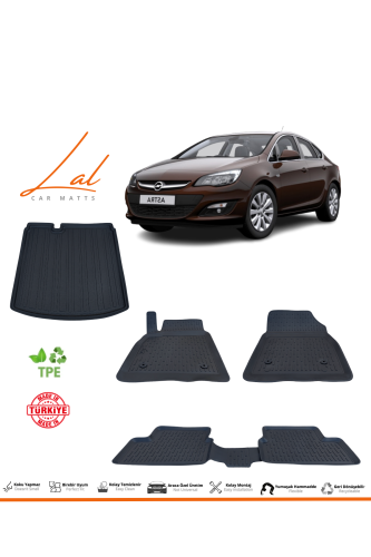 Opel Astra J Sedan 2010-2019 3D Havuzlu Paspas Bagaj Havuzu Seti - 0