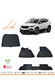 Opel Grandland X 3D Havuzlu Paspas Alt Kademe Bagaj Havuzu Seti 2017-2024