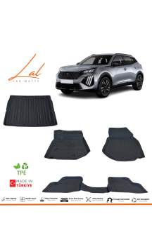 Peugeot 2008 3D Havuzlu Paspas Üst Kademe Bagaj Havuzu Seti 2019+