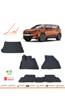 Peugeot 5008 Crossover 3D Havuzlu Paspas Bagaj Havuzu Seti 2017+