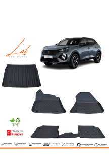 Peugeot E 2008 Elektrikli 3D Havuzlu Paspas Üst Kademe Bagaj Havuzu Seti 2022+