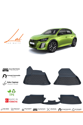 Peugeot E 208 Elektrikli 3D Havuzlu Paspas 2022+ - 0