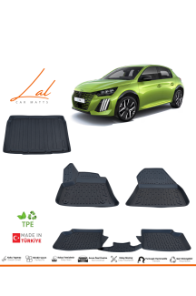 Peugeot E 208 Elektrikli 3D Havuzlu Paspas Bagaj Havuzu Seti 2022+
