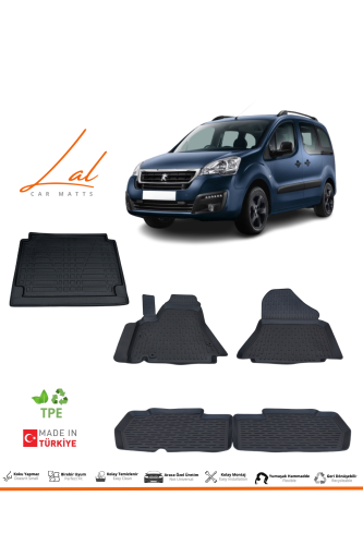 Peugeot Partner Tepee 3D Havuzlu Paspas Bagaj Havuzu Seti 2008-2019 - 0