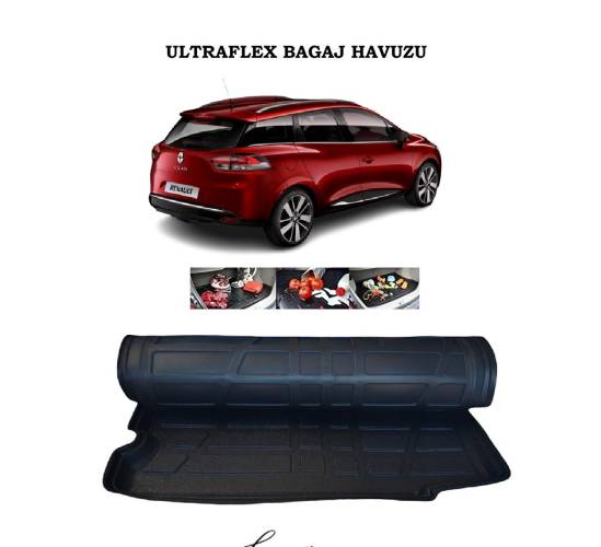 Renault Clio 4 Station Wagon Yüksek Zemin 3D Bagaj Havuzu - 0