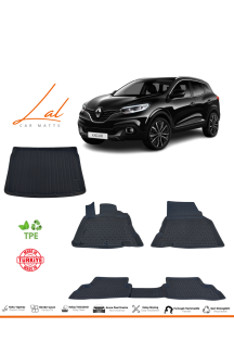 Renault Kadjar 2015-2021 3D Havuzlu Paspas Bagaj Havuzu Seti