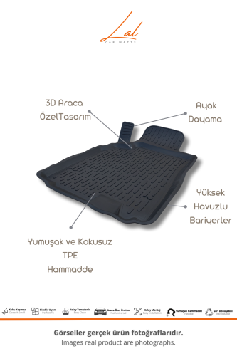 Renault Megane 2 Hatchback 3D Havuzlu Paspas Bagaj Havuzu Seti 2002-2009 - 2