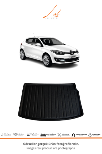 Renault Megane 3 (Hatchback-Coupe) 2009-2015 3D Havuzlu Paspas Bagaj Havuzu Seti - 3