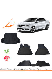 Renault Megane 4 Sedan 3D Havuzlu Paspas Bagaj Havuzu Seti