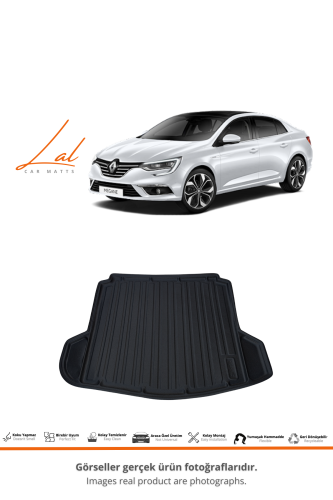 Renault Megane 4 Sedan Uyumlu 3D Bagaj Havuzu Çift Kulaklı - 1