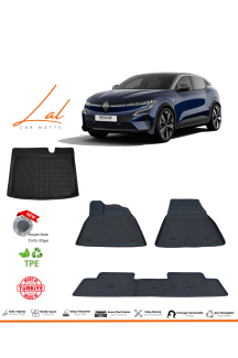 Renault Megane E-Tech 2023+ 3D Havuzlu Paspas Bagaj Havuzu Seti