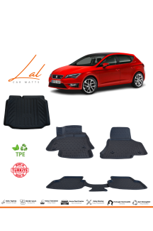 Seat Leon 2013-2020 3D Havuzlu Paspas Bagaj Havuzu Seti