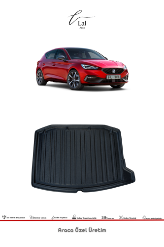 Seat Leon Mk4 2021 Sonrası E-Tsi Otomatik Vites 3D Havuzlu Paspas Bagaj Havuzu Seti - 3